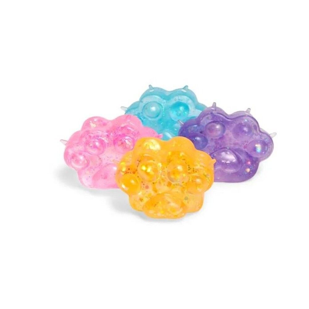 New Squishy Sensory Toy Glitter Squeezy Sparkle Sugar Pet Paw Print assorted